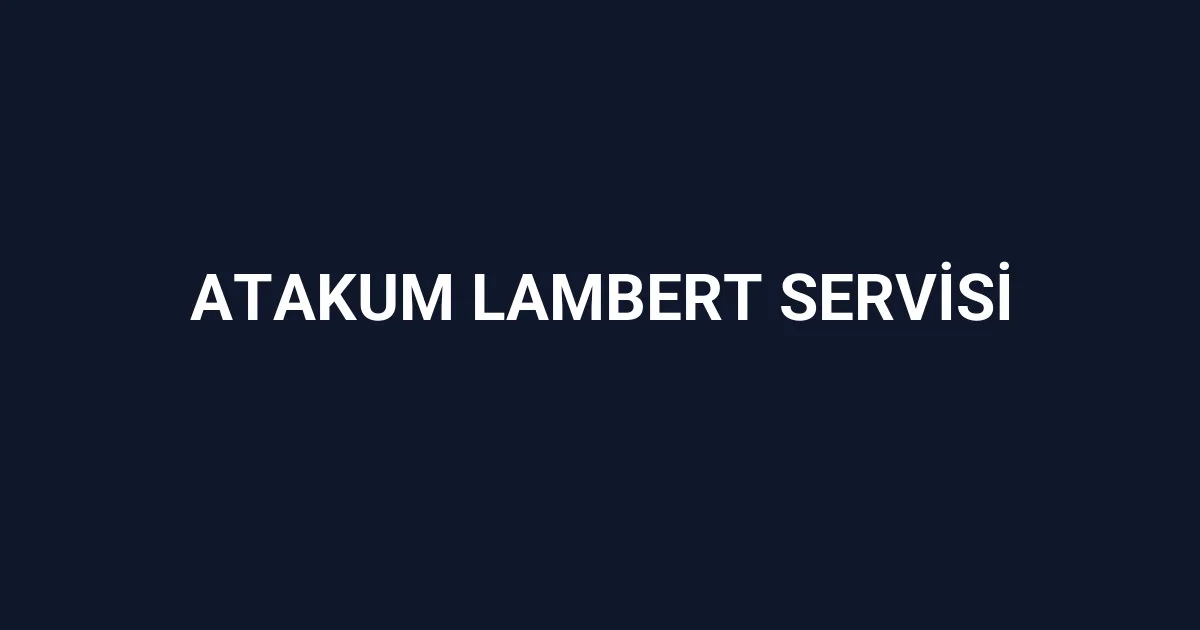 Atakum Lambert Servisi